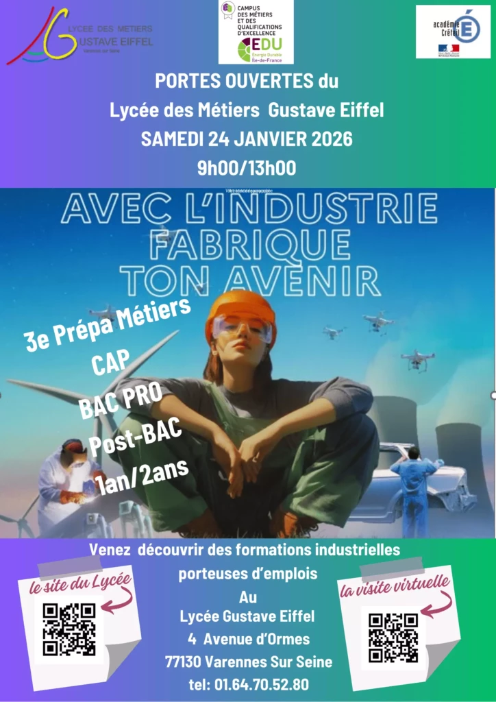 Affiche Portes ouvertes 24 Janvier 2026 LP Gustave Eiffel Varennes(1) (1)